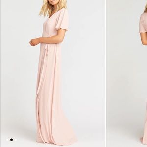 Show Me Your MuMu Blush Maxi Dress- 1X